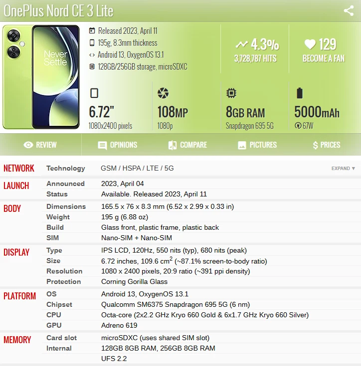 For OnePlus 1+ Nord CE 3 Lite LCD Display Touch Screen Digitizer Replacement - Image 4 of 4