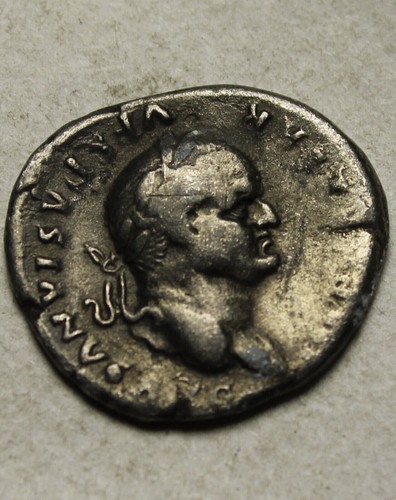 Rare Genuine Ancient Roman silver Coin denarius Vespasian 75AD Eagle on cippus - Picture 2 of 7