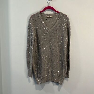 stella mccartney sequin sweater dress Stella McCartney v-neck sequin sweater dress It 42/US 8