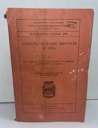 Underground Water Resources of Iowa Water Supply Paper 293 - 第 1/8 張圖片