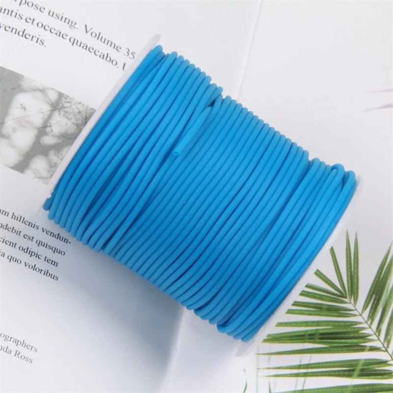 Tubo de PVC de 20 metros cable de goma hilo envoltura cuerda 2 mm hágalo usted mismo joyería artesanal Foto 4 de 4