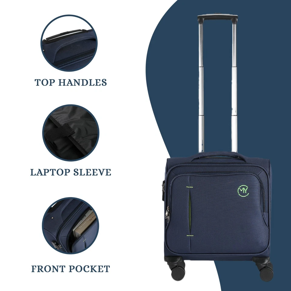 Laptop Briefcase Pilot Bag Business Office Wheeled Trolley Case Travel Cabin Bag - Image 4 of 4