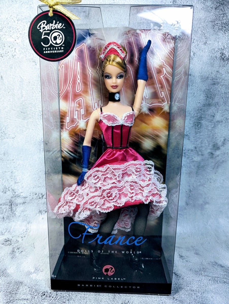 Pink Label Barbie- Dolls of the World France - 50th Anniversary