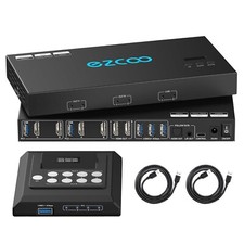 ROFAVEZCO 4K@60Hz HDMI KVM Switch USB 3.0 2 M...