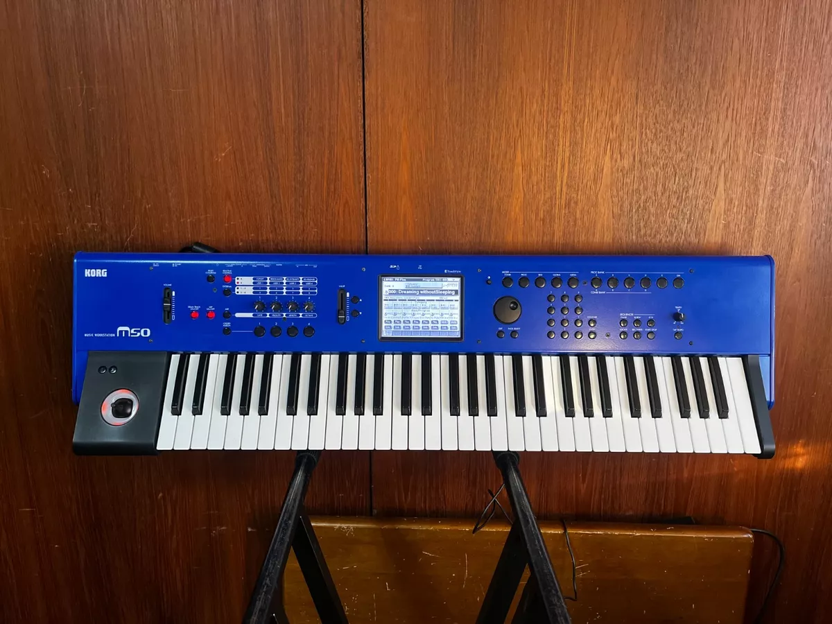 KORG M50-61 61-Key Compact Music Workstation BLUE Limited edition w/ bag