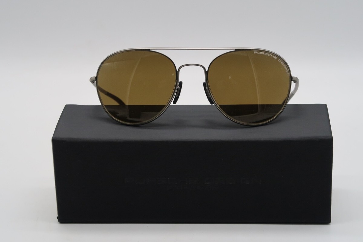 Porsche Design P8606-B Pilot Brown Mirror 88% CE3 Sunglasses 54mm