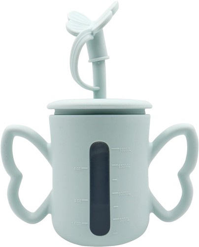 Nuby No-Spill Super Spout Grip N' Sip Cup – 8 Oz, 2-Handle, Soft Silicone Spout, BPA-Free, For Babies 4+ Months