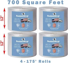 3/16" x 700' Ft Bubble Roll Small Bubbles 12" Wide (QUALITY) Cushion Wrap