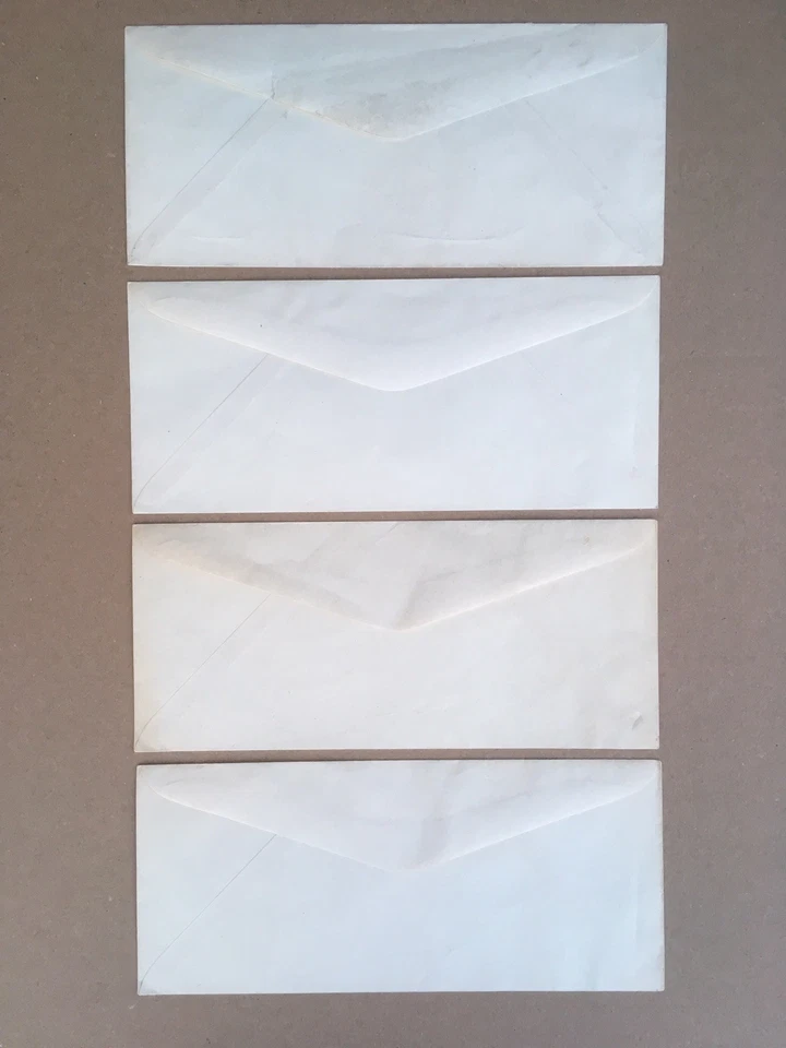 1925 1 1/2c WASHINGTON WINDOW EMBOSSED U481 Envelopes x4, Uncancelled, Large - Image 2 of 2