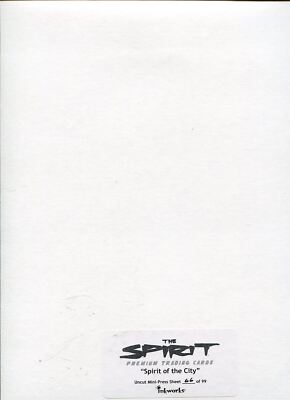 The Spirit ''''Spirit Of The City'''' ungeschnittenes Mini-Pressblatt Ltd/99