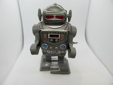 Vintage Wind-Up Robot Tin Toy called "Captain" 5 1/2'' Tall ''Works Great''