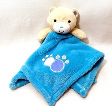 Baby Gear Bear Turquoise Paw Prints Baby Blanket Lovey Soother Security Blankie