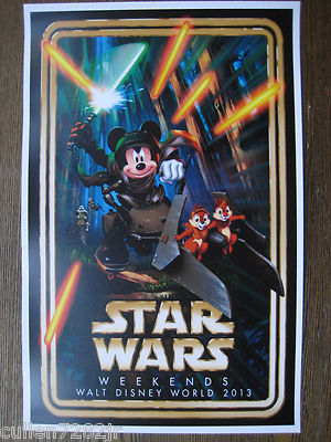 2015 Disney World Star Wars Weekends Poster 11x17 Hollywood