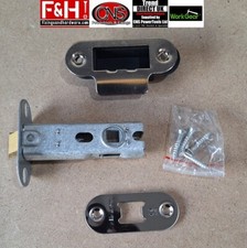75mm Tubular Mortice Latch Polished Stainless Steel Clearance