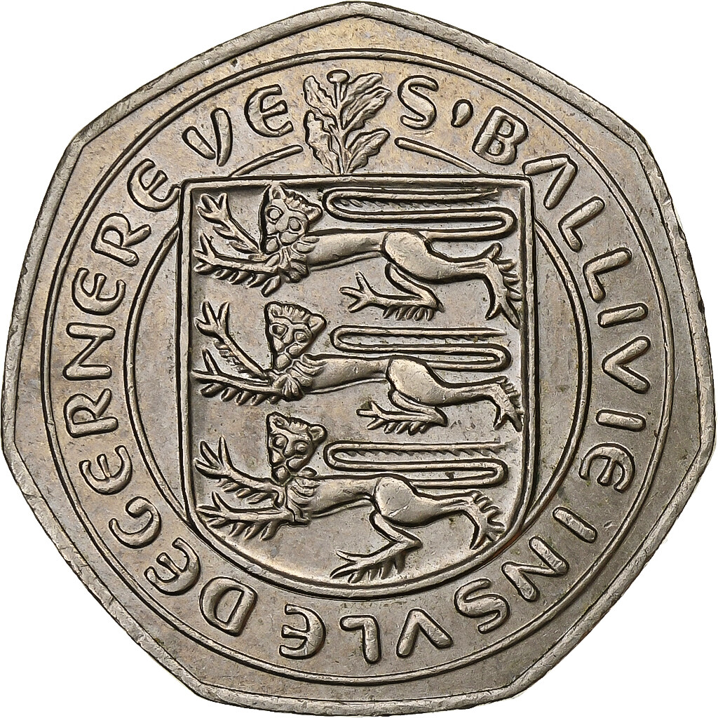 1164748] Guernsey, 50 Pence, 1984, Cupro Nickel, AU | eBay