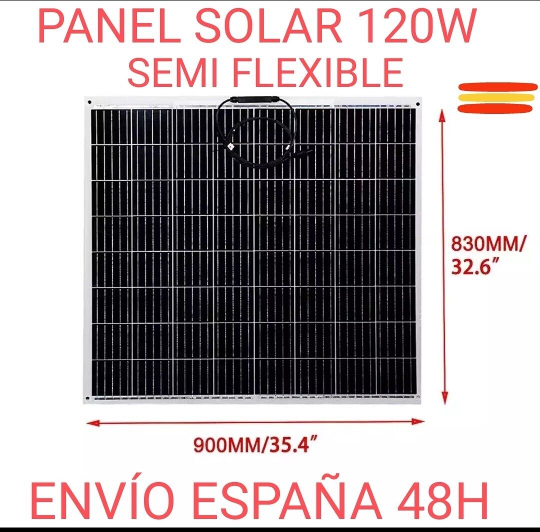 PANEL PLACA SOLAR 120W SEMI FLEXIBLE 12V MONOCRISTALINO ENTREGA48H 50W 100W 150W