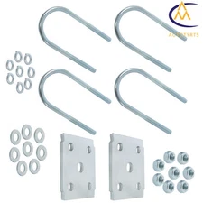 Trailer U-Bolt Kit For 3500lbs Axle Leaf Spring 2-3/8" Round Axle 5-1/2" Long