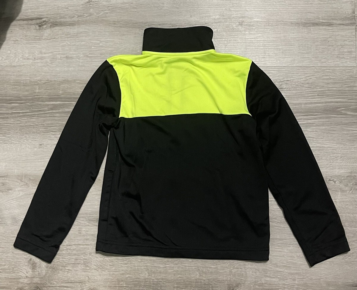 Nike Kids Size 7 (Large) Jacket Neon Yellow & Black; Track Jacket