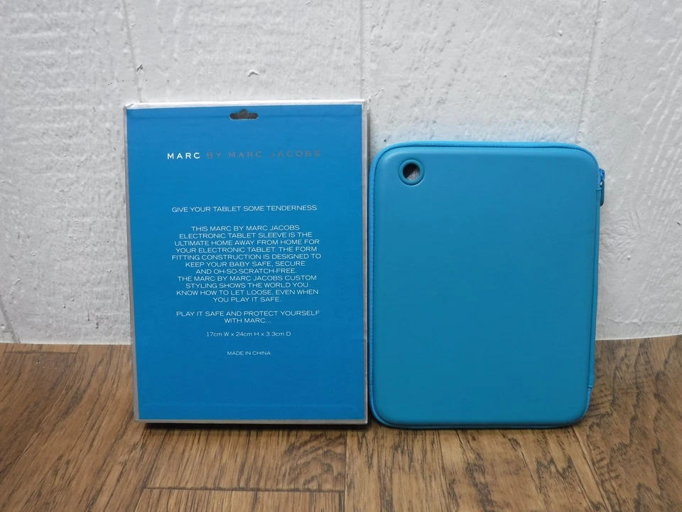 Marc By Marc Jacobs окрашенный бирюзовый цвет молнии вокруг 8 «X 10» я подушечка чехол ~ новый ~ - Изображение 3 из 4