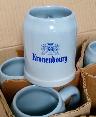 Konvolut 11 Kronenburg Bierkrüge aus Steinzeug - 33cl - Neu -