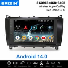 8" 64GB Android 14 Navi DAB+ CarPlay Autoradio USB Mercedes Classe CLK A209 C209