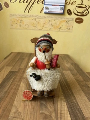 Sehr schöne Räucherfigur,Opa,Schaukelstuhl,Steinbach,Seiffen,alt,Erzgebirge! - Bild 1 von 4