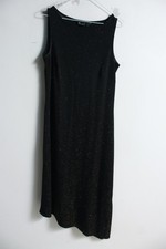 Womens Vintage y2k Asymmetric Hem Shimmery Mesh Dress - Black - Size 10 (h58)