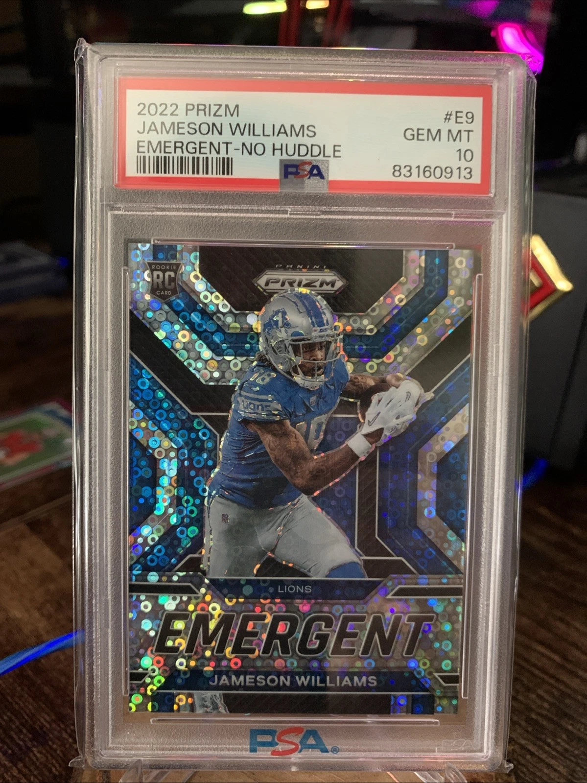 Jameson Williams Panini Prizm Emergent #E9 No Huddle