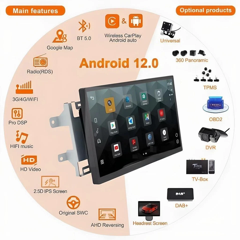 Land Rover Range Rover Sport 2014-2017 13" Android pantalla táctil coche radio estéreo Foto 2 de 4