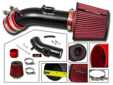 Short Ram Air Intake Kit MATT BLACK + RED Filter for 10-12 Mazda 3 2.5L L4
