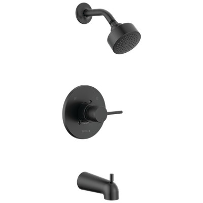 Delta Modern T14459-BL-PP Monitor 14 Series Tub & Shower Trim - Matte Black