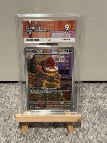 Pokémon TCG Scrafty 139/086 Scarlet Violet SV White Flare English Mint PSA 9