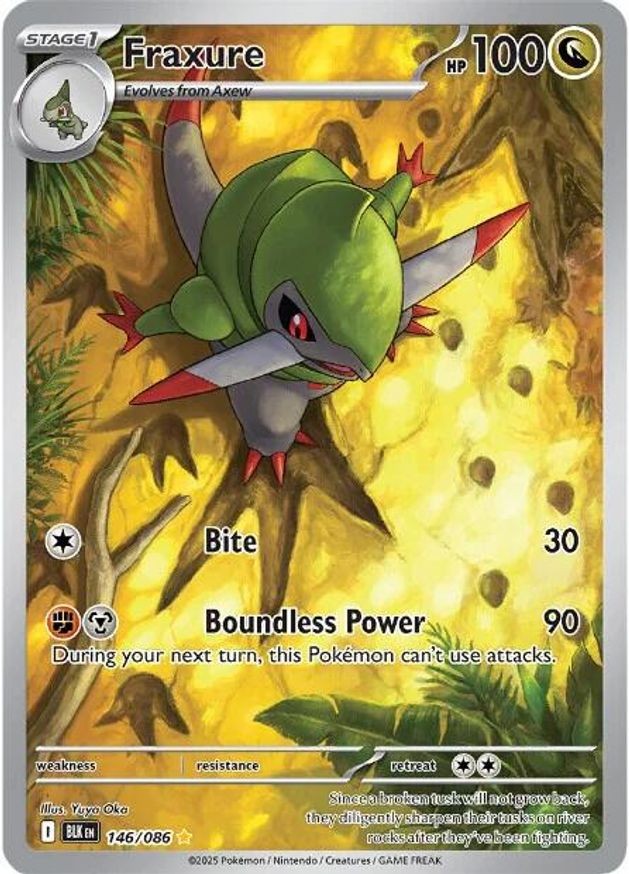 Pokemon Fraxure (146/329) Black Bolt LP HOLO