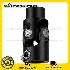 New 3/4" Round X 1" DD Steering Shaft U Joint Coupling Black 3/4 Round to 1 DD