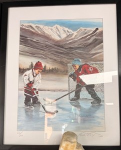 Carolina Hurricanes Art Kevin Peddicord NHL SIGNED NUMBERED Kids Playing Hockey