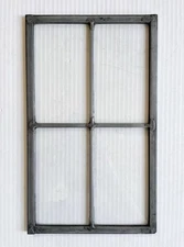 Vintage Galvanized Metal Small 4 Pain Window Frame Farm Barn Home Decor 6.5x11”