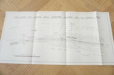 1960 Herne Hill Southern Region Railway Track Map Diagram