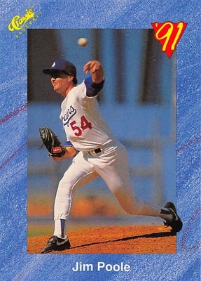 Jim Poole 1991 Classic I T54  Los Angeles Dodgers  Baseball Card