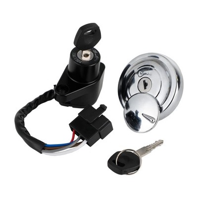 Artudatech Ignition Switch Fuel Gas Cap Lock Set for Kawasaki VN900 Classic 2...