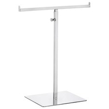 uxcell Purse Display Stand T Shaped Metal Adjustable Handbag Rack Silver