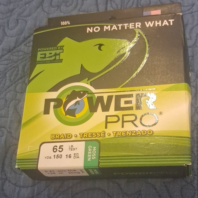 PowerPro Braided Fishing Line Green 65 lb 150 yds 0.016 in Spectra Microfilament