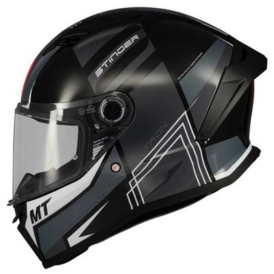 MT Stinger 2 Tron B12 Gloss Black Integralhelm Motorrad Motorrad Bike Helm