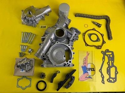 NEU Opel CiH Steuergehäuse 2,0 E mit Wasserpumpe Steuerkette Spanner Ölpumpenrad
