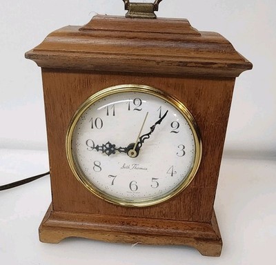 Antique Seth Thomas Alarm Clock Buckingham 2E SS10-AD Solid Mahogany WORKS
