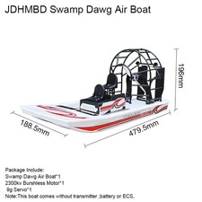 GARTT JDHMBD Swamp Dawg RC Boat High Speed Brushless 2CH Control Turbo UK
