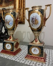 Coppia di Vasi Royal Vienna Epoca Secondo 800' Sec XIX  Firmati e timbrati