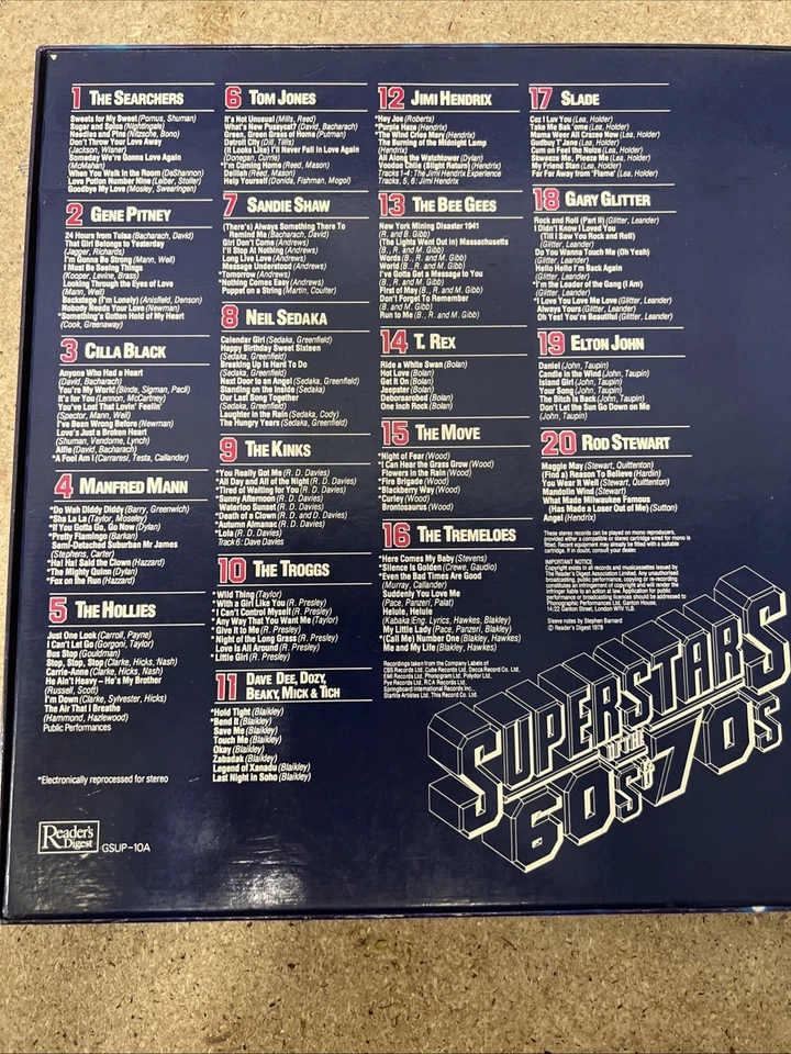 Superstars Of The 60’s & 70’s  10 Vinyl Discs Photo Shows - Image 2 of 4