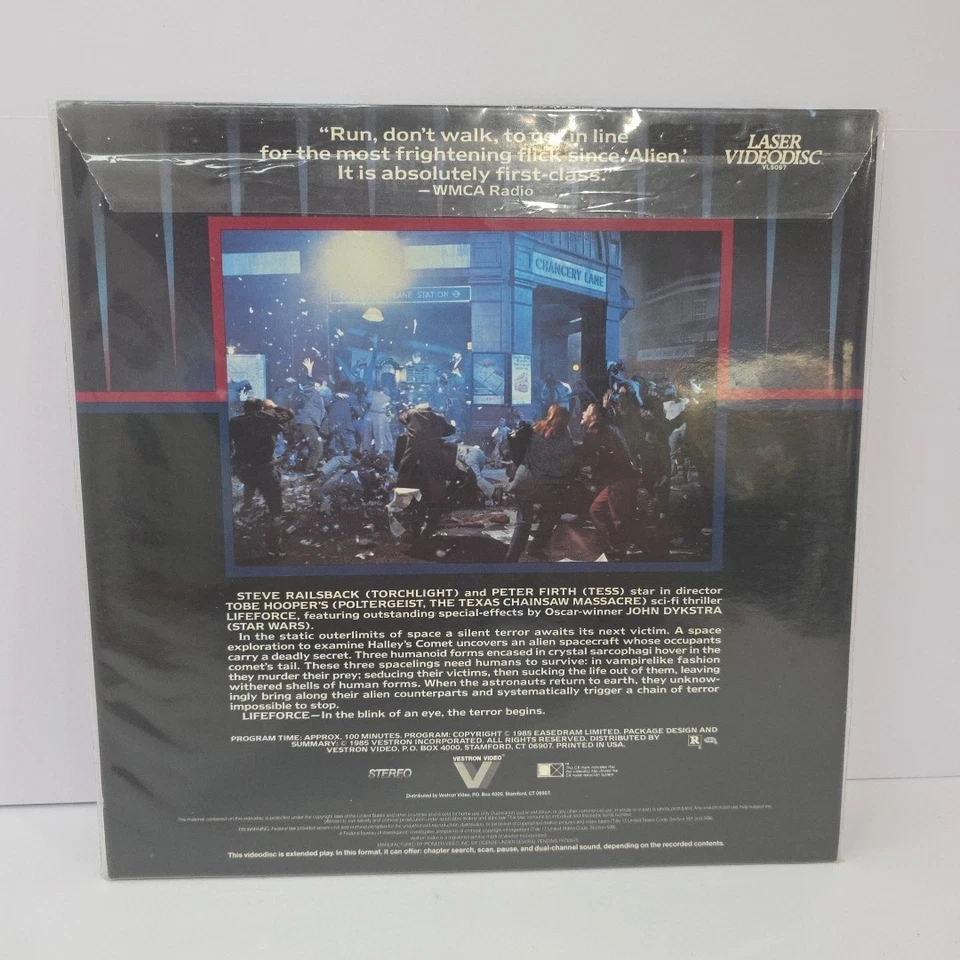 Laserdisc Lifeforce Extended Deluxe Letterbox Edition Mint Condition Disc - Imagem 2 de 2