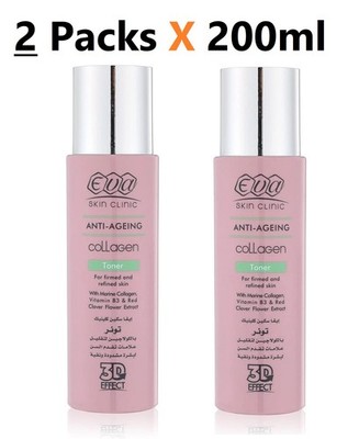 2X Eva Skin Clinic Anti Aging Collagen Toner 3D Effect With Vit B For Firm Skin