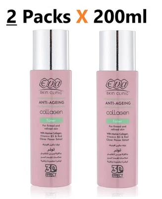 2X Eva Skin Clinic Anti Aging Collagen Toner 3D Effect With Vit B For Firm Skin - Bild 1 von 4